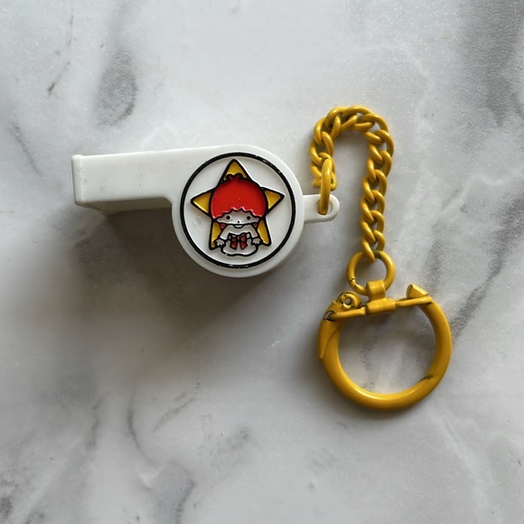 Vintage Sanrio Kiki and Lala LITTLE TWIN STARS - Keychain whistle 1976 - Picture 5 of 5